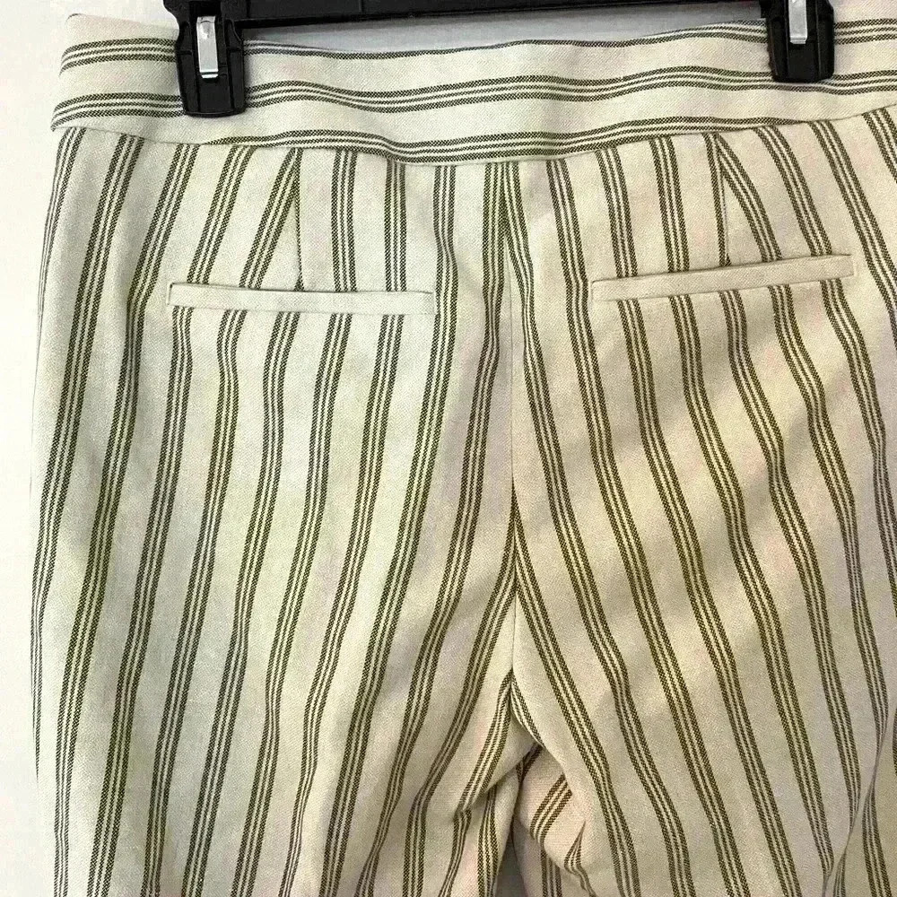LOFT Blue and Off White Trouser Pants, Size 4 - Picture 6 of 6